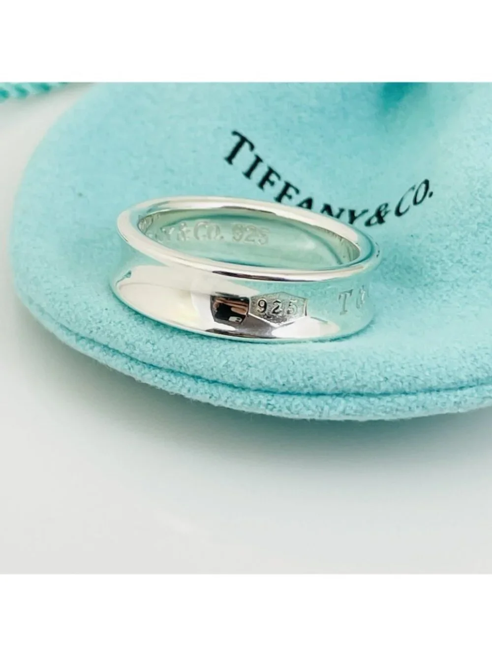 Size 11 Tiffany & Co 1837 Ring Concave Mens Unisex in Sterling Silver